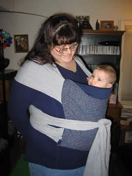Sophia in a FK made for me in a sling swap